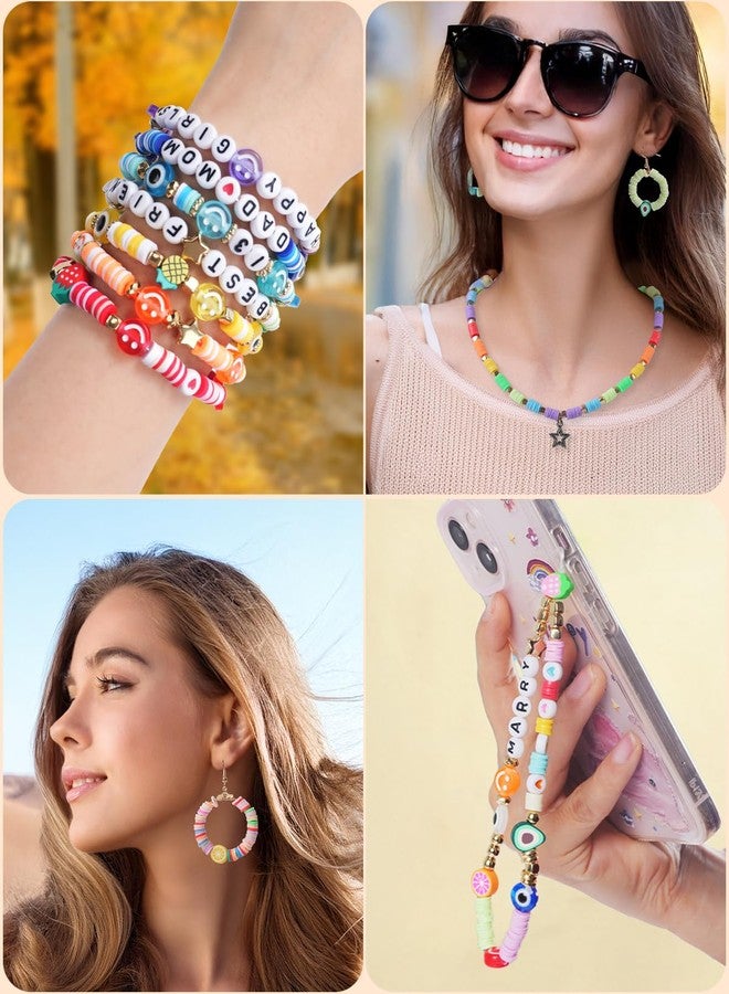 BestNow Clay Beads Bracelet Making Kit 5000 Pcs Friendship Bracelet Kits Flat Beads for Jewelry Making Polymer Heishi Beads Set for Bracelet Necklace DIY Crafts Gift for Girls Ages 6-12 - Image 5